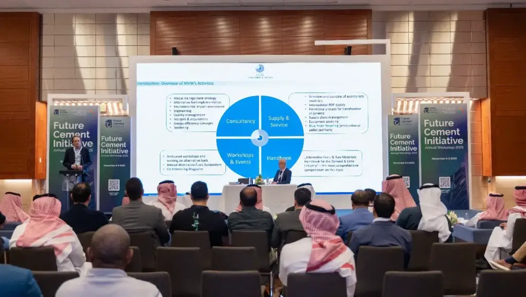 A glimpse from the FCI workshop at KAUST, bringing together industry experts and stakeholders to discuss advancements in waste-derived fuels for the cement sector