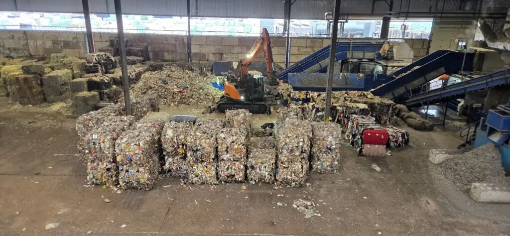 Reception hall for incoming waste fractions at Blue River Recycling, Papenburg