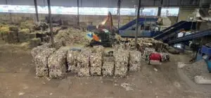 Reception hall for incoming waste fractions at Blue River Recycling, Papenburg